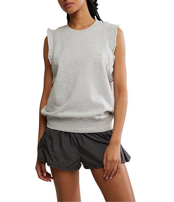 FP Movement Flutter Crew Neck Flutter Ruffle Short Sleeve Tank Product Image