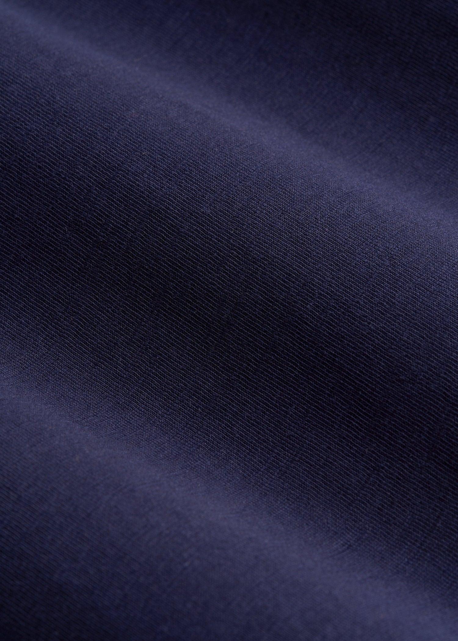 Three-Button Long Sleeve Slub Henley for Tall Men in Navy Male Product Image