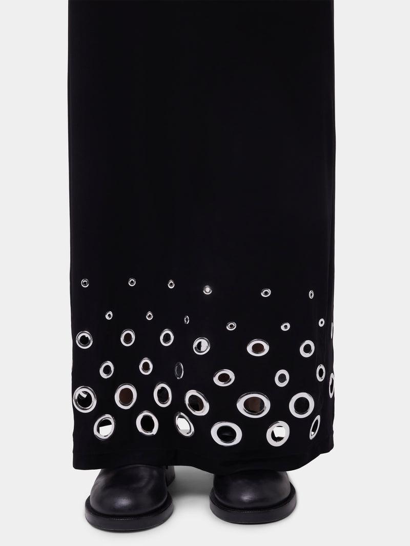 BLACK LONG SKIRT IN JERSEY SECOND-SKIN Product Image