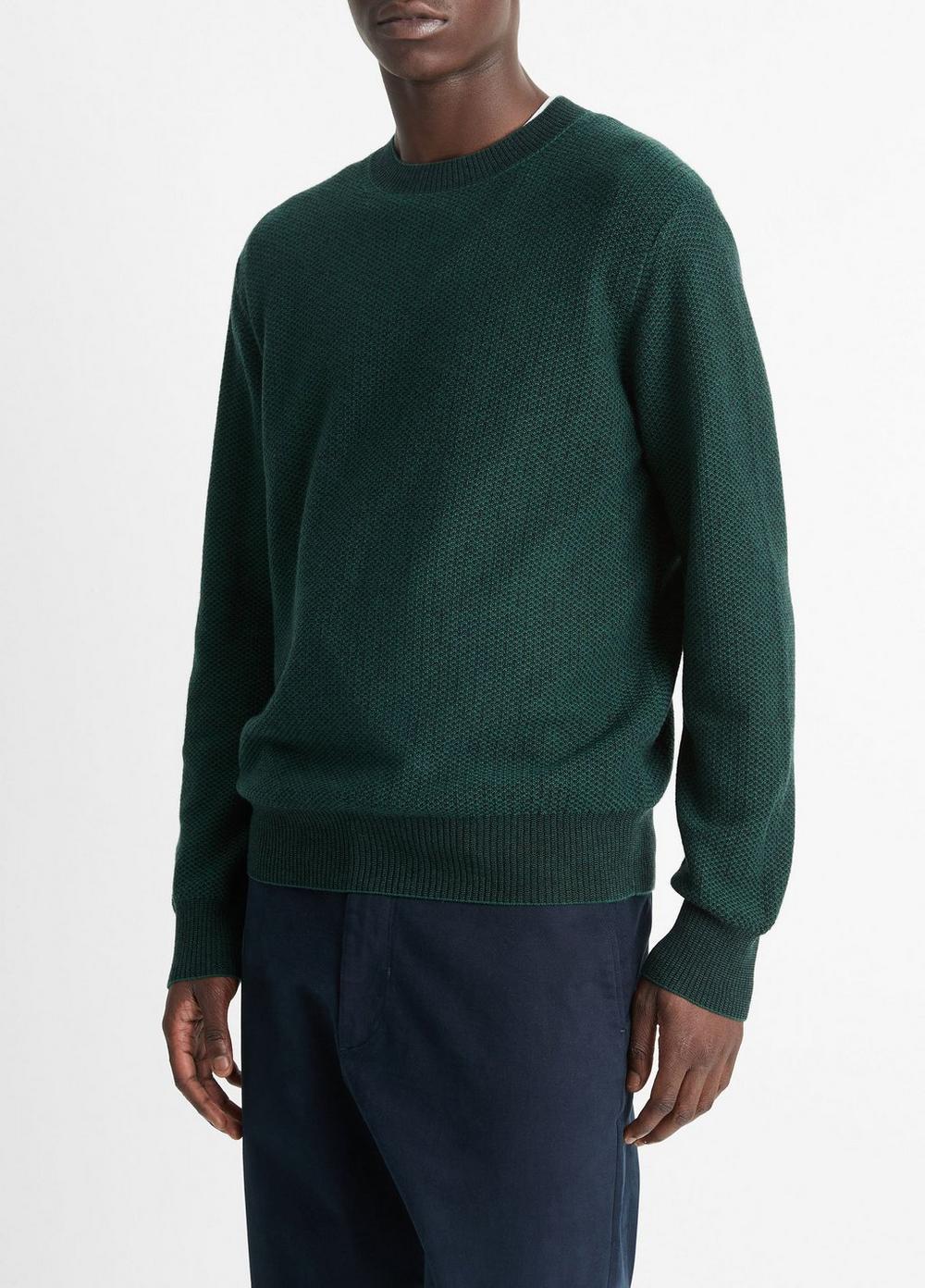 Geo-Jacquard Wool-Blend Crew Neck Sweater Product Image