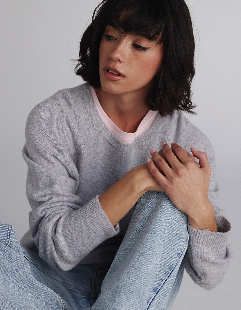 VOLCOM Twinkle Teas Womens Sweater - LIGHT GRAY Product Image