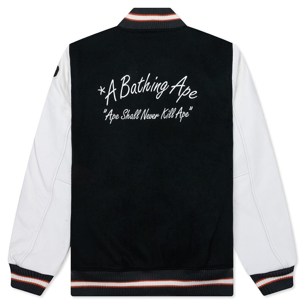 Embroidery Varsity Jacket - Green Male Product Image