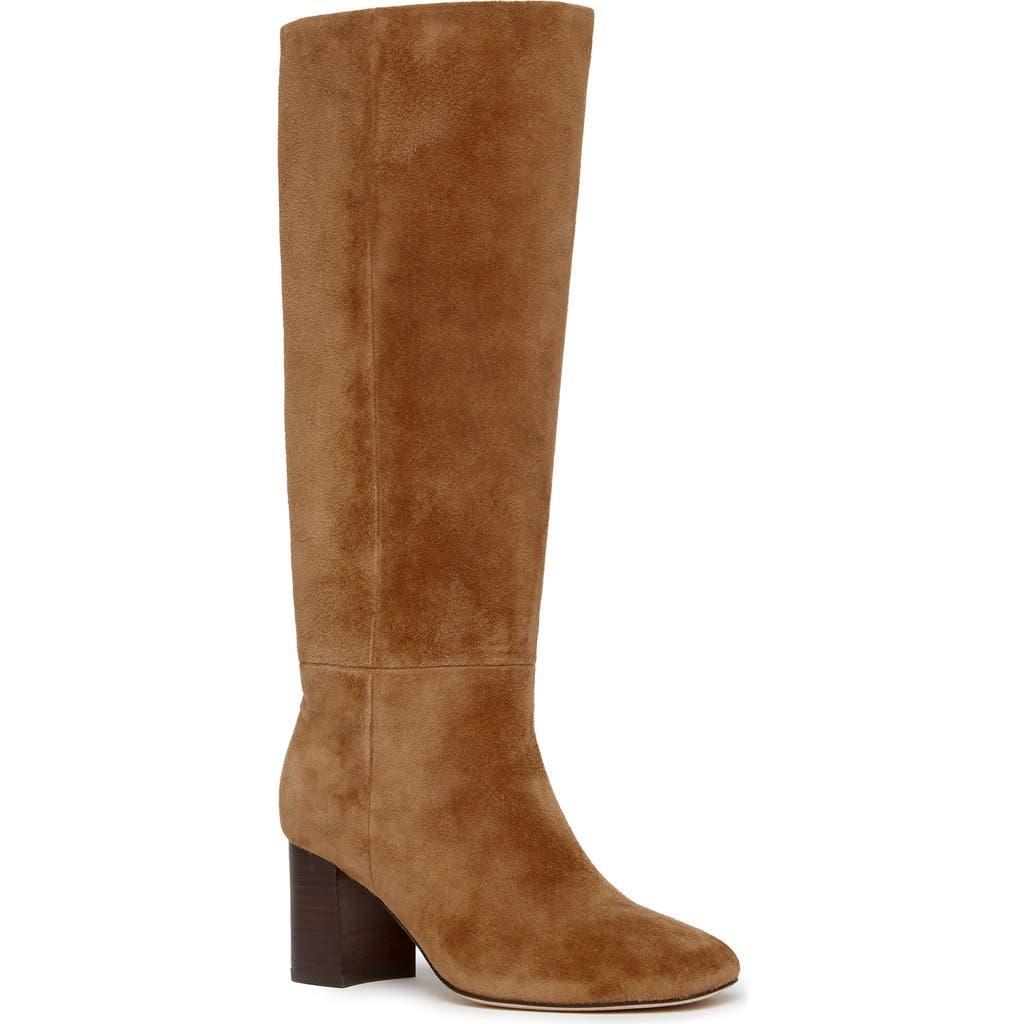 PAIGE Women's Katy Square Toe Tall Block Heel Boots In Sienna Product Image