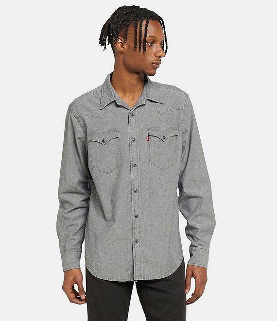 Levi's® Long Sleeve Solid Chambray Western Shirt Product Image