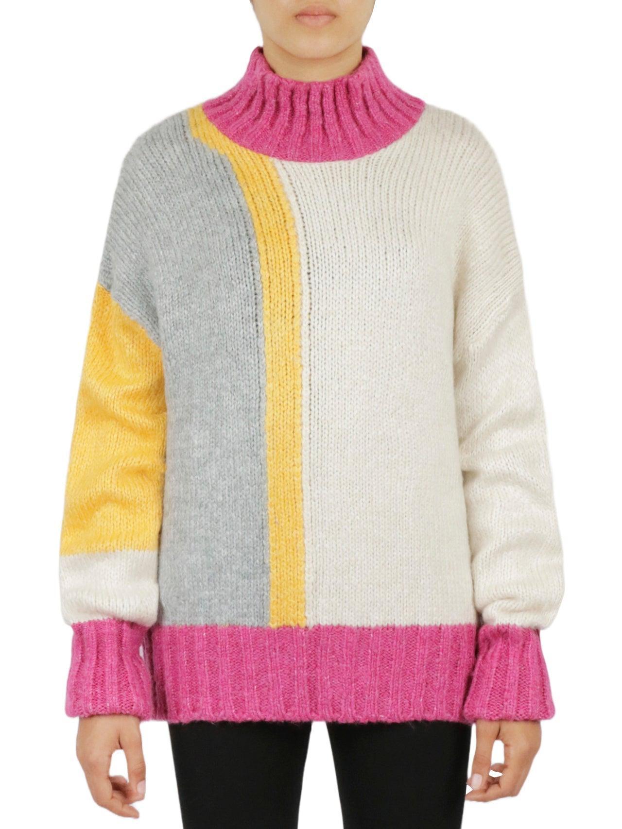 Color Block Tunic Sweater Product Image