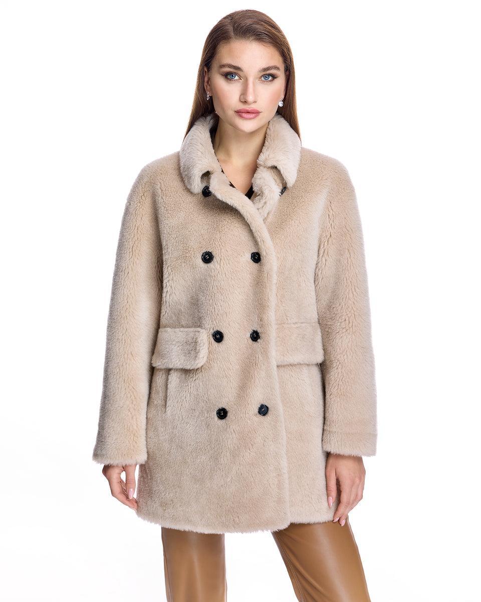 Lamb's Wool Pea Coat-Maximilian Product Image