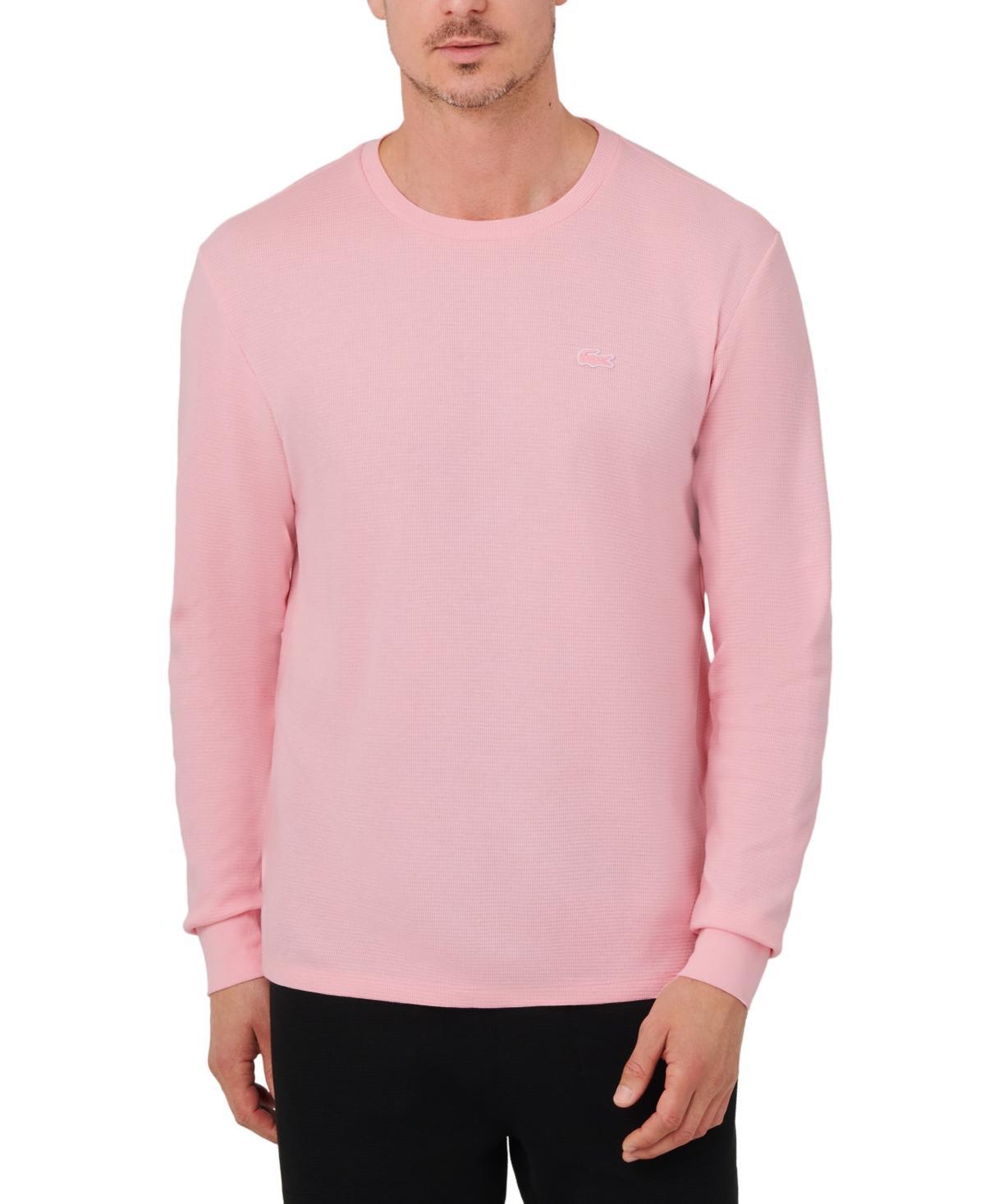 Lacoste Mens Waffle-Knit Thermal Sleep Shirt Product Image