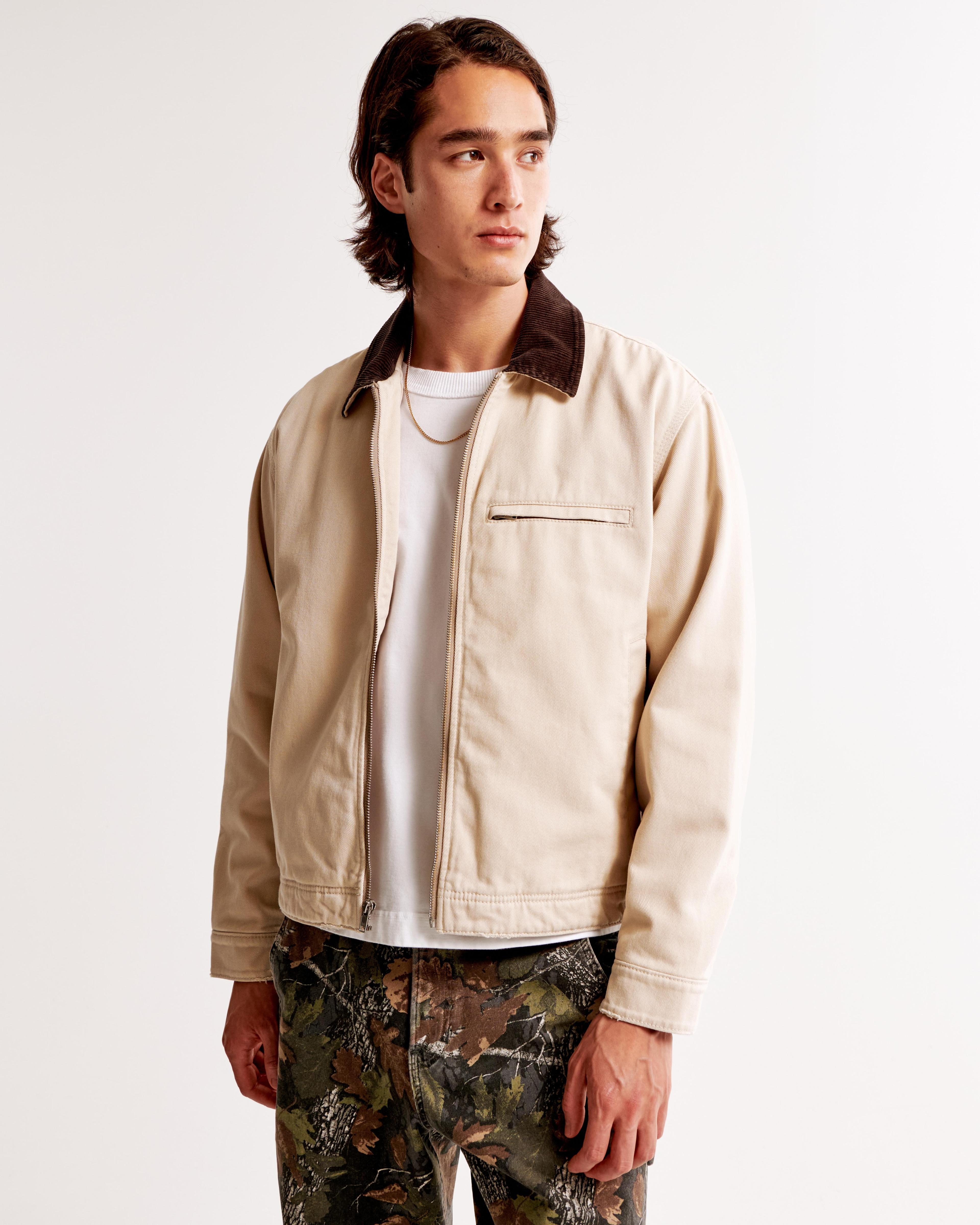 Cropped Zip Workwear Jacket Product Image