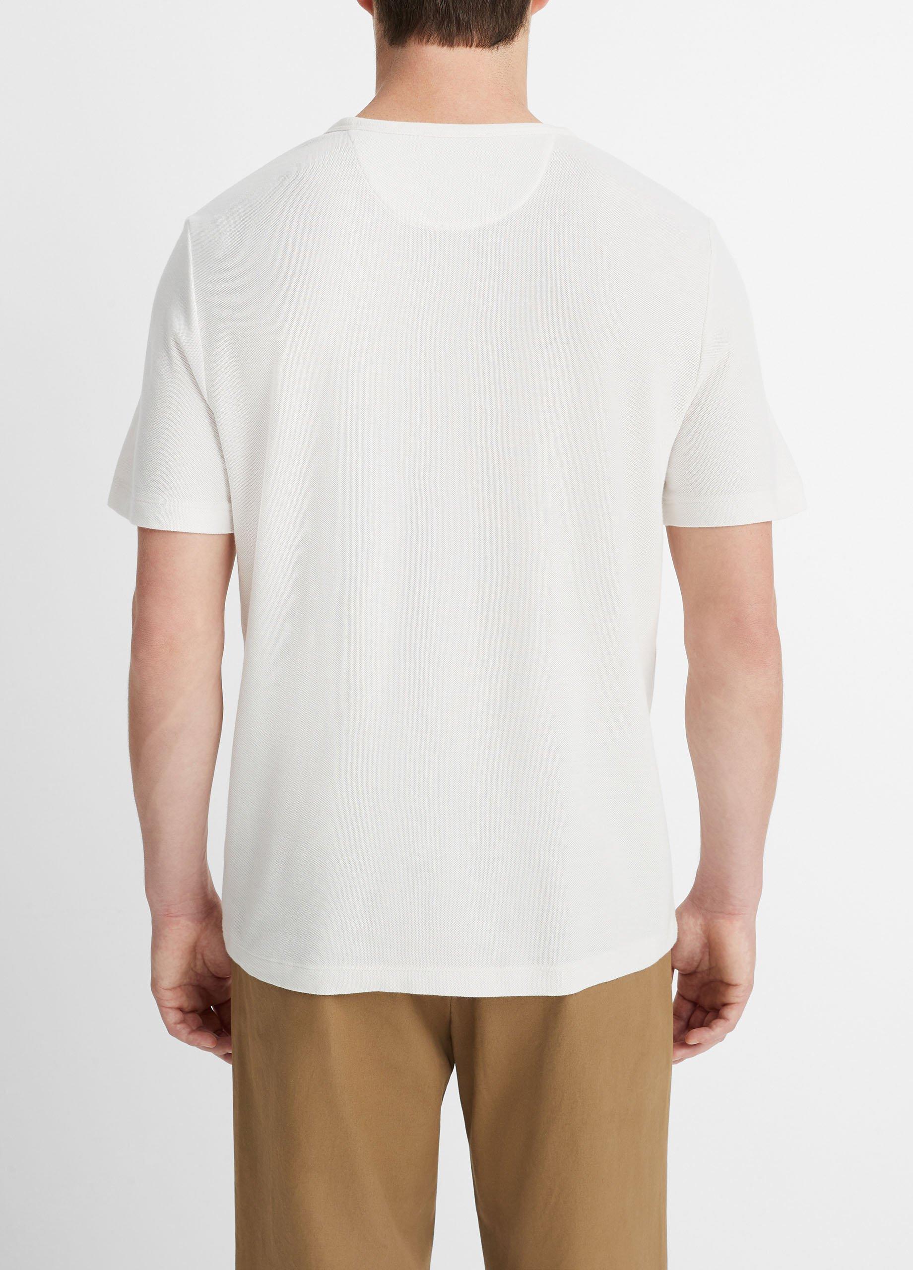 Pima Cotton Piqué Crew Neck T-Shirt Product Image