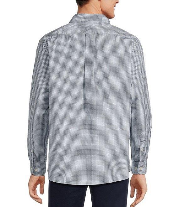 Roundtree & Yorke Long Sleeve Geometric Print Slub Sport Shirt Product Image