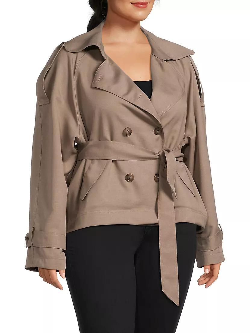 Julia Short Wool Trench Coat Product Image