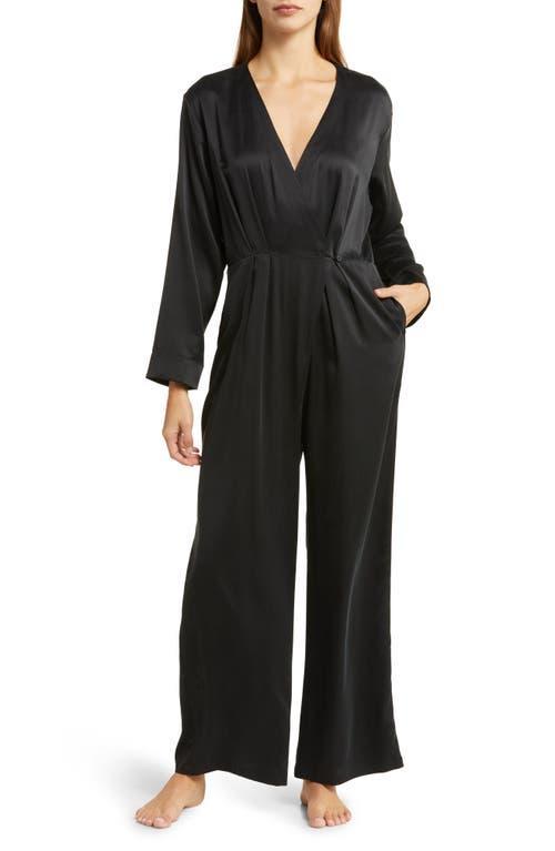 Womens Washable Silk Long-Sleeve Jumpsuit Product Image