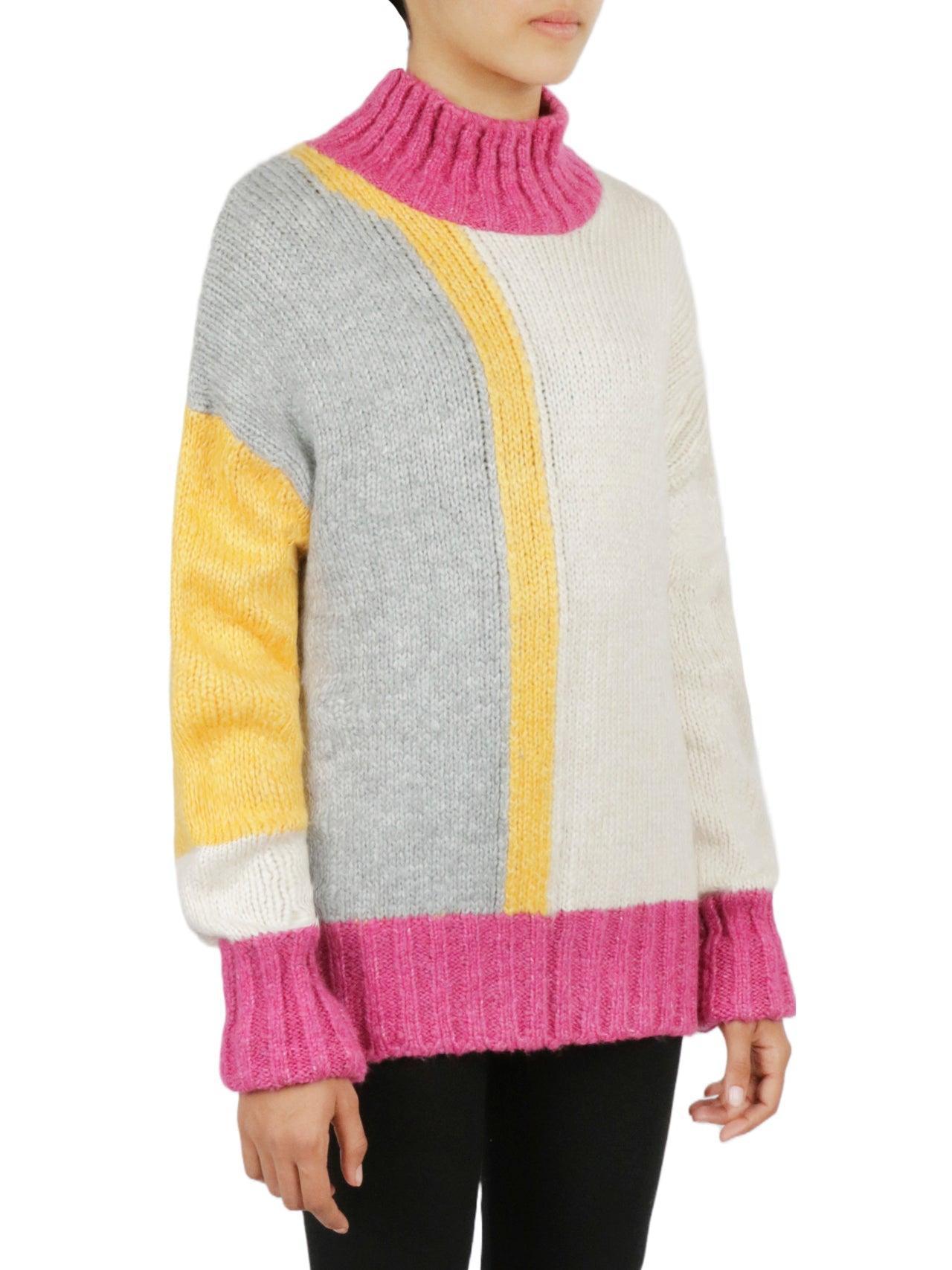 Color Block Tunic Sweater Product Image