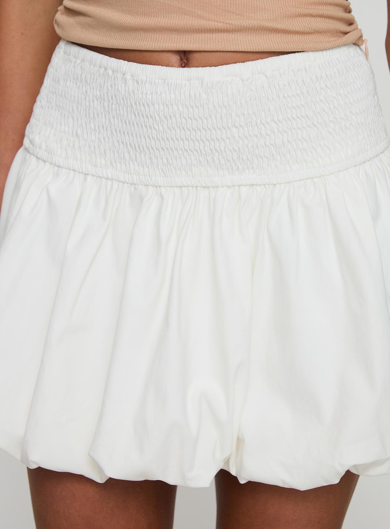 Neddy Bubble Hem Mini Skirt White Product Image