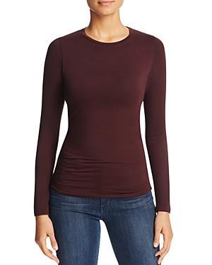 Soft Touch Flat-Edge Long-Sleeve Crewneck Top Product Image