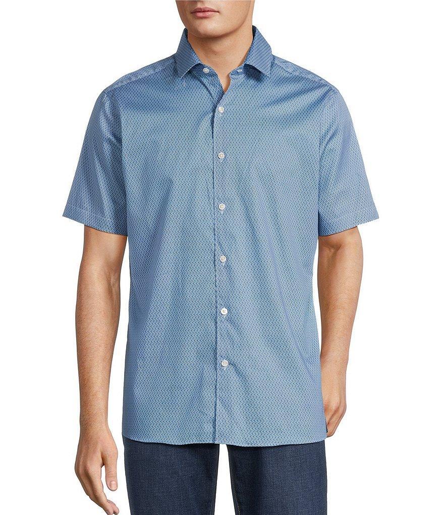 Hart Schaffner Marx The Mr. Classic Collection Short Sleeve Geo Print Shirt Product Image