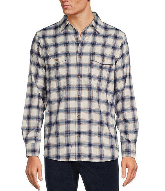 Rowm Long Sleeve Jaspe Medium Plaid Button Down Shirt Product Image