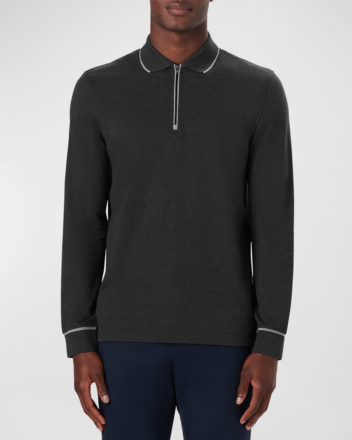 Mens Quarter-Zip Polo Shirt Product Image