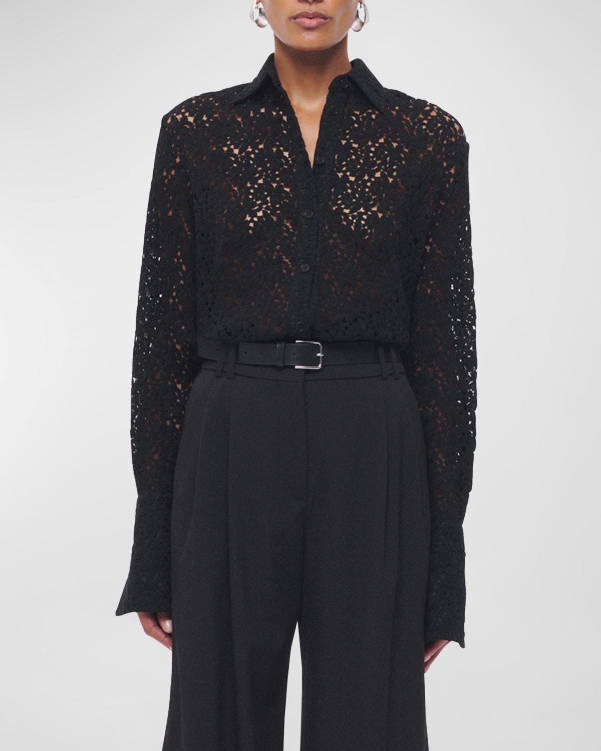 Womens Lace Cotton Shirt Product Image