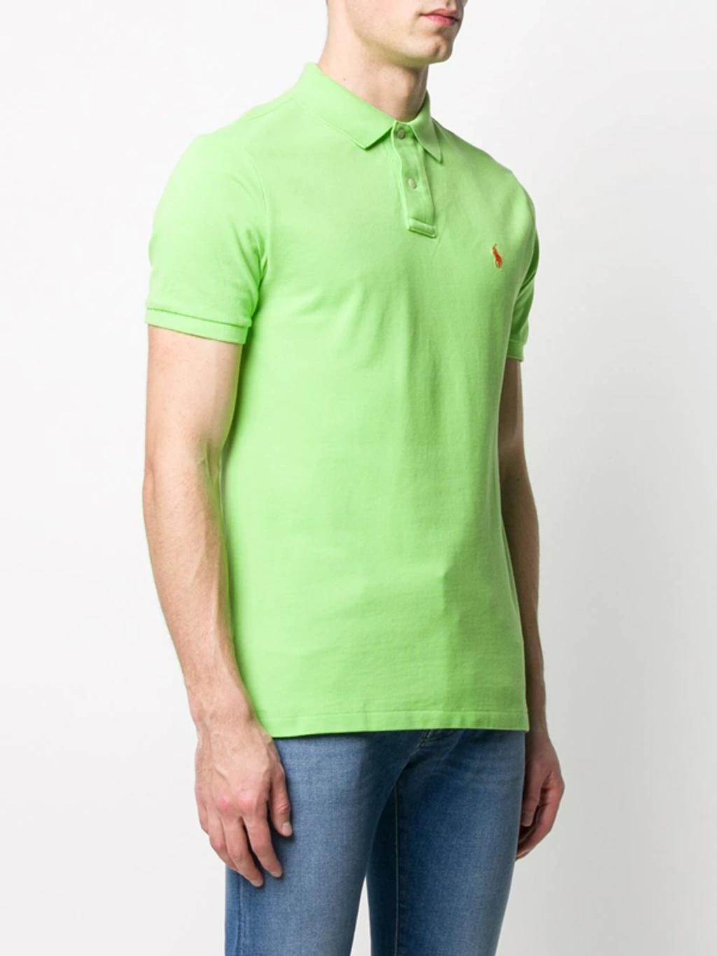 Logo Short-sleeve Polo Shirt In Green Product Image