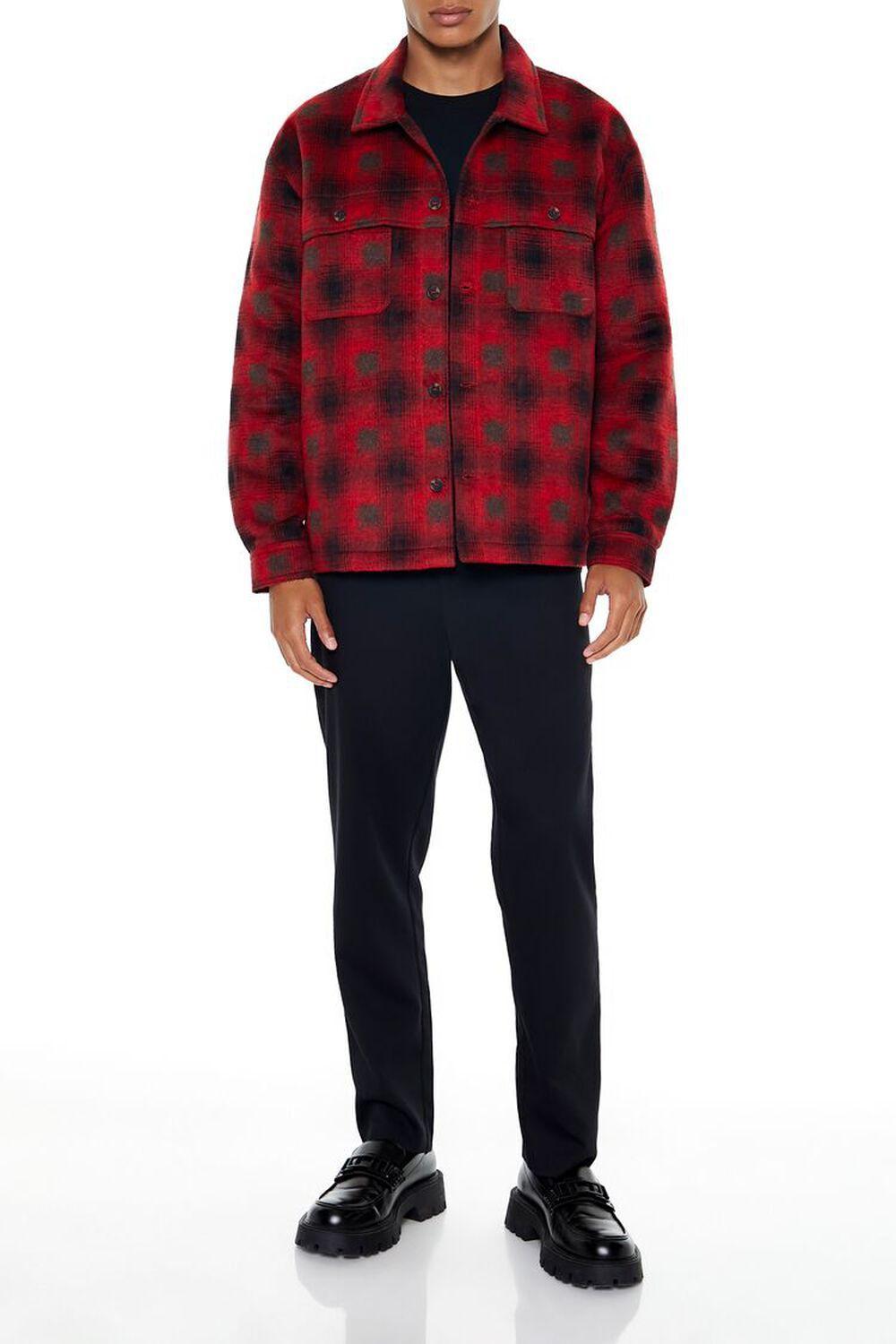 Plaid Drop-Sleeve Shacket | Forever 21 Product Image