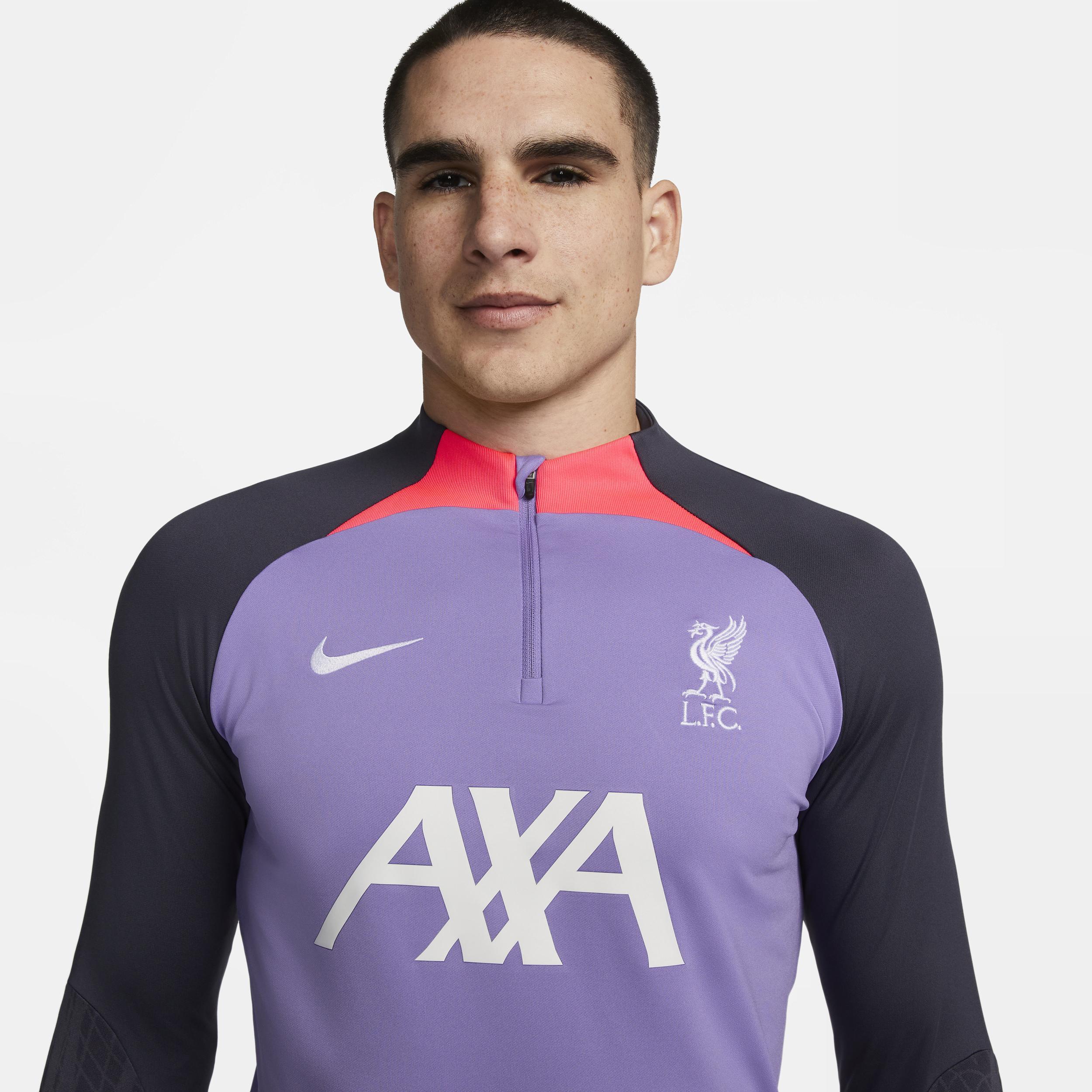 Mens Nike Purple Liverpool Strike Drill 2023/24 Performance Quarter-Zip Long Sleeve Top Product Image