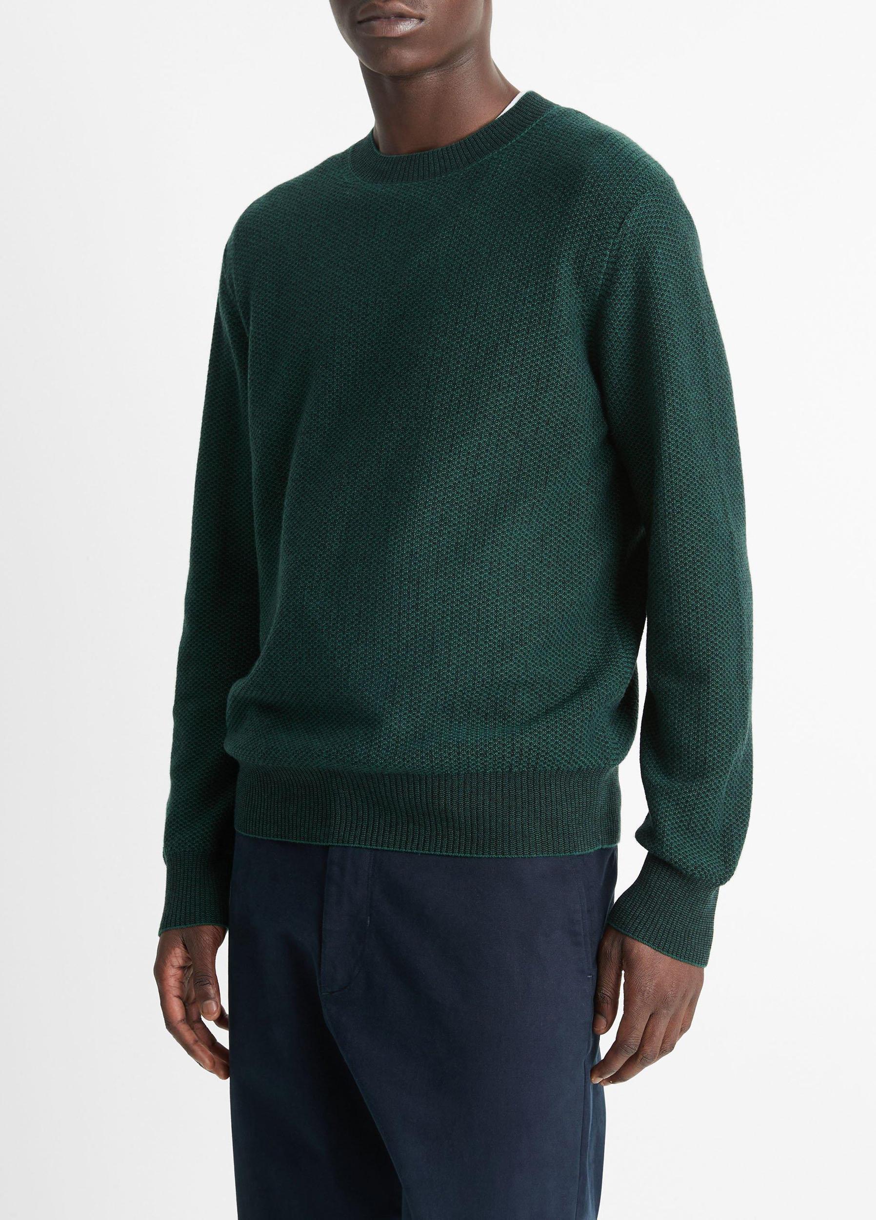 Geo-Jacquard Wool-Blend Crew Neck Sweater Product Image
