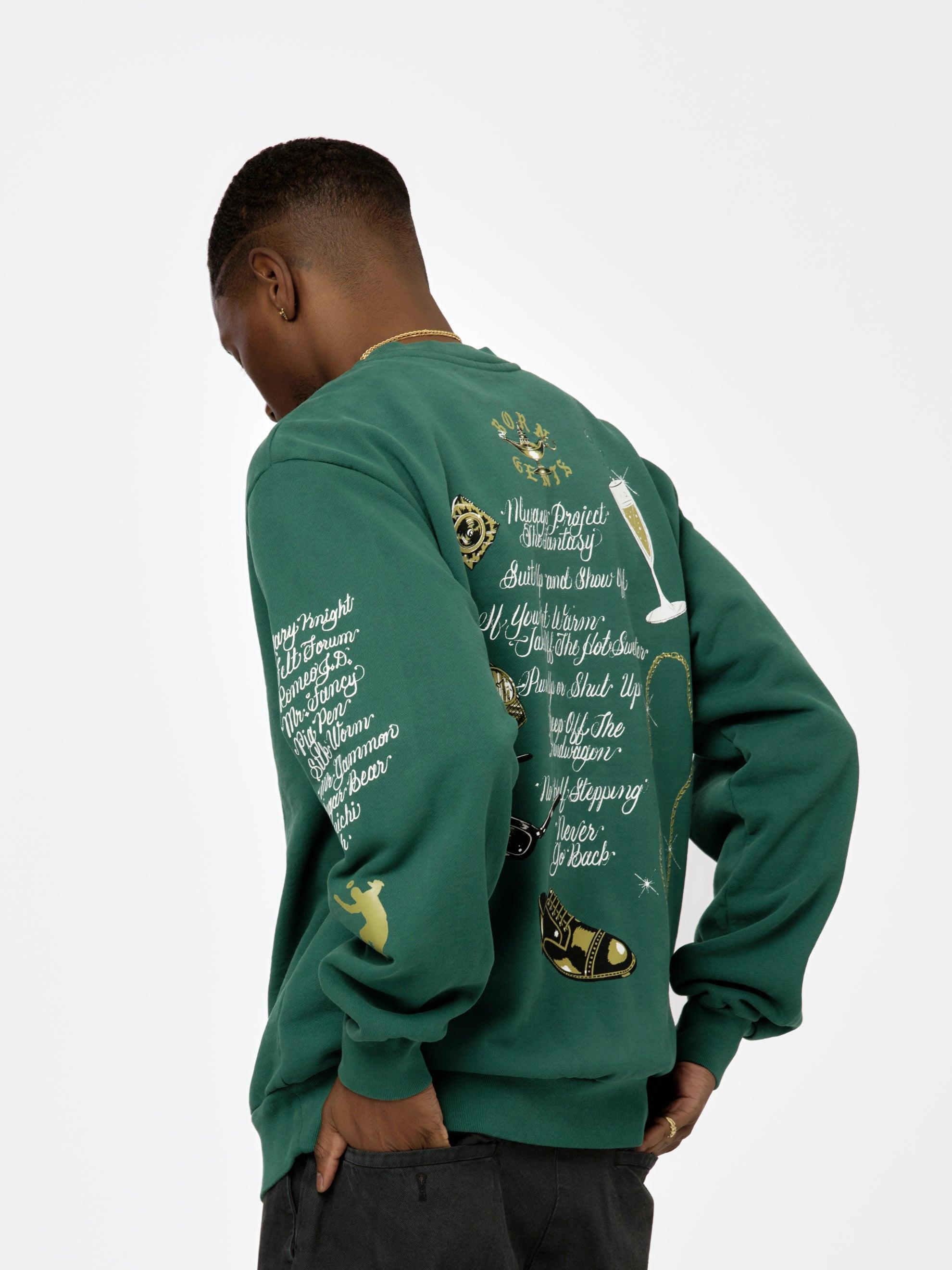 BXR + UNION GENTS OF DESIRE RULES CREWNECK (Emerald Green) Product Image