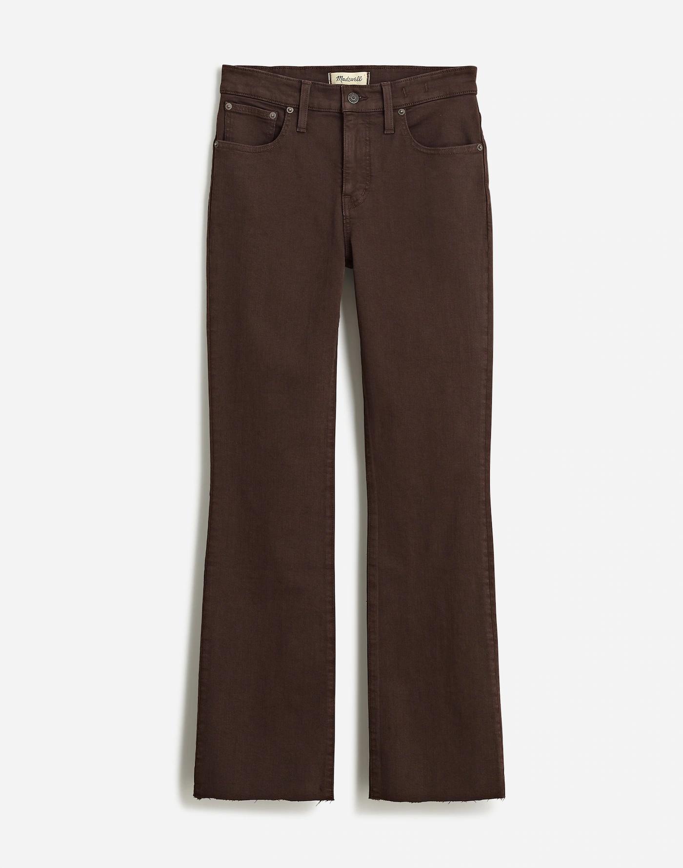 Tall Kick Out Crop Jeans in Driftwood Brown: Raw-Hem Edition Product Image