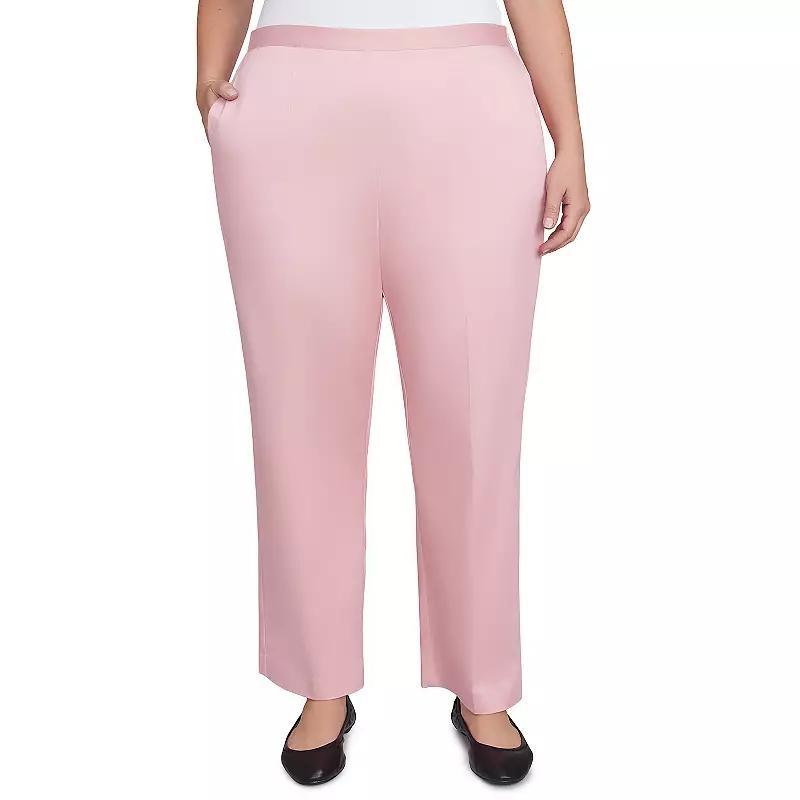 Plus Size Alfred Dunner Sateen Woven Medium Length Pants, Women&#x27;s, Size: 20 W, Pink Product Image