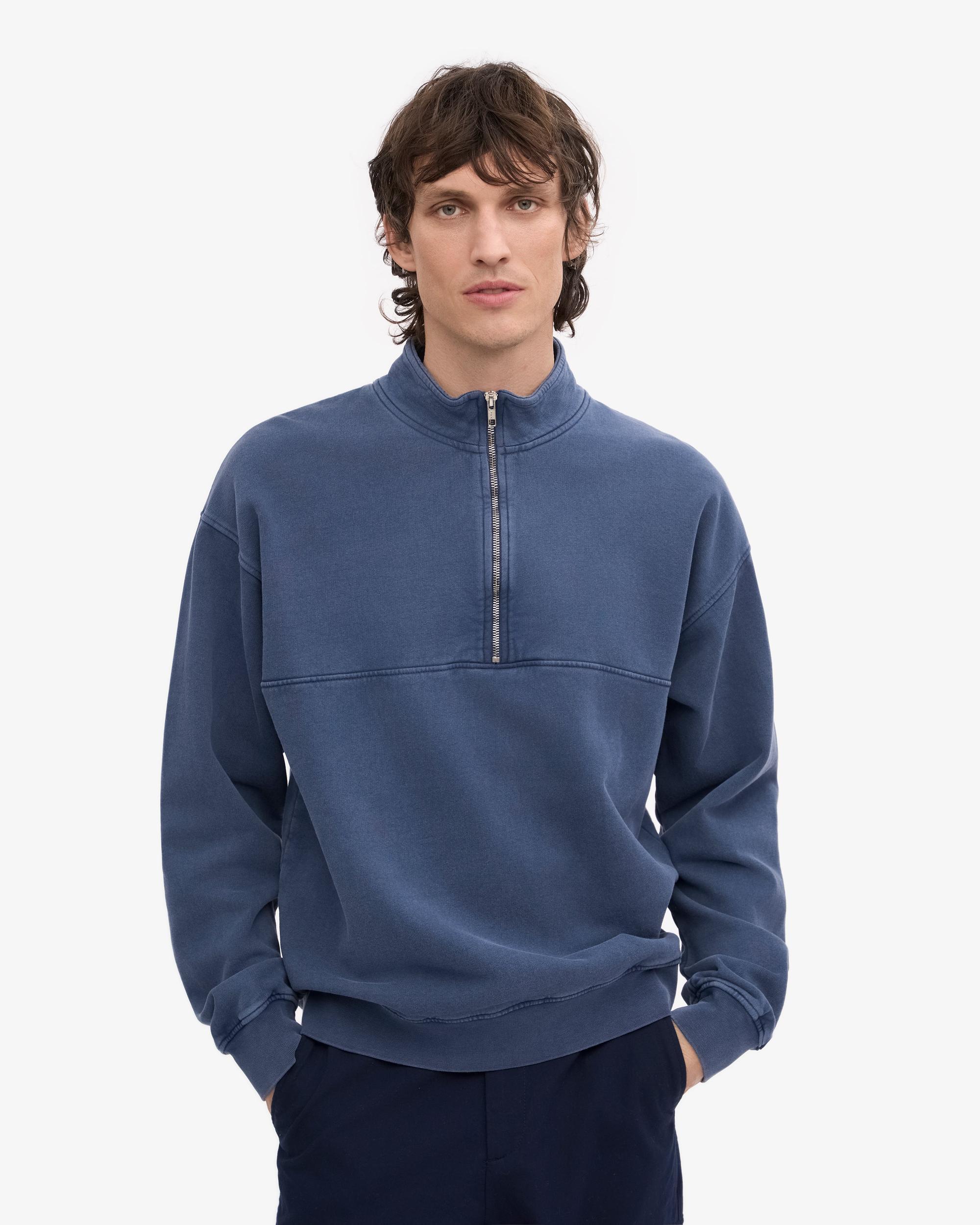 Organic Quarter Zip - Neptune Blue Product Image