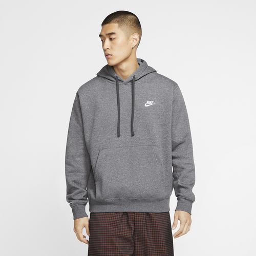 Men's Nike Sportswear Club Fleece Pullover Hoodie, Size: Medium, Grey Heather Product Image