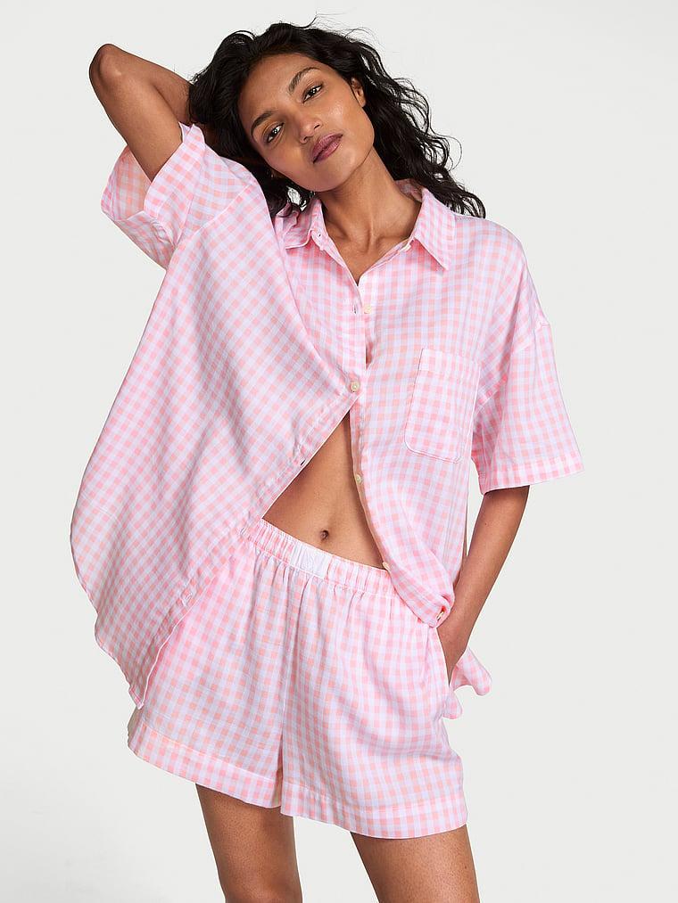 Modal-Cotton Eyelet Long Pajama Set Product Image