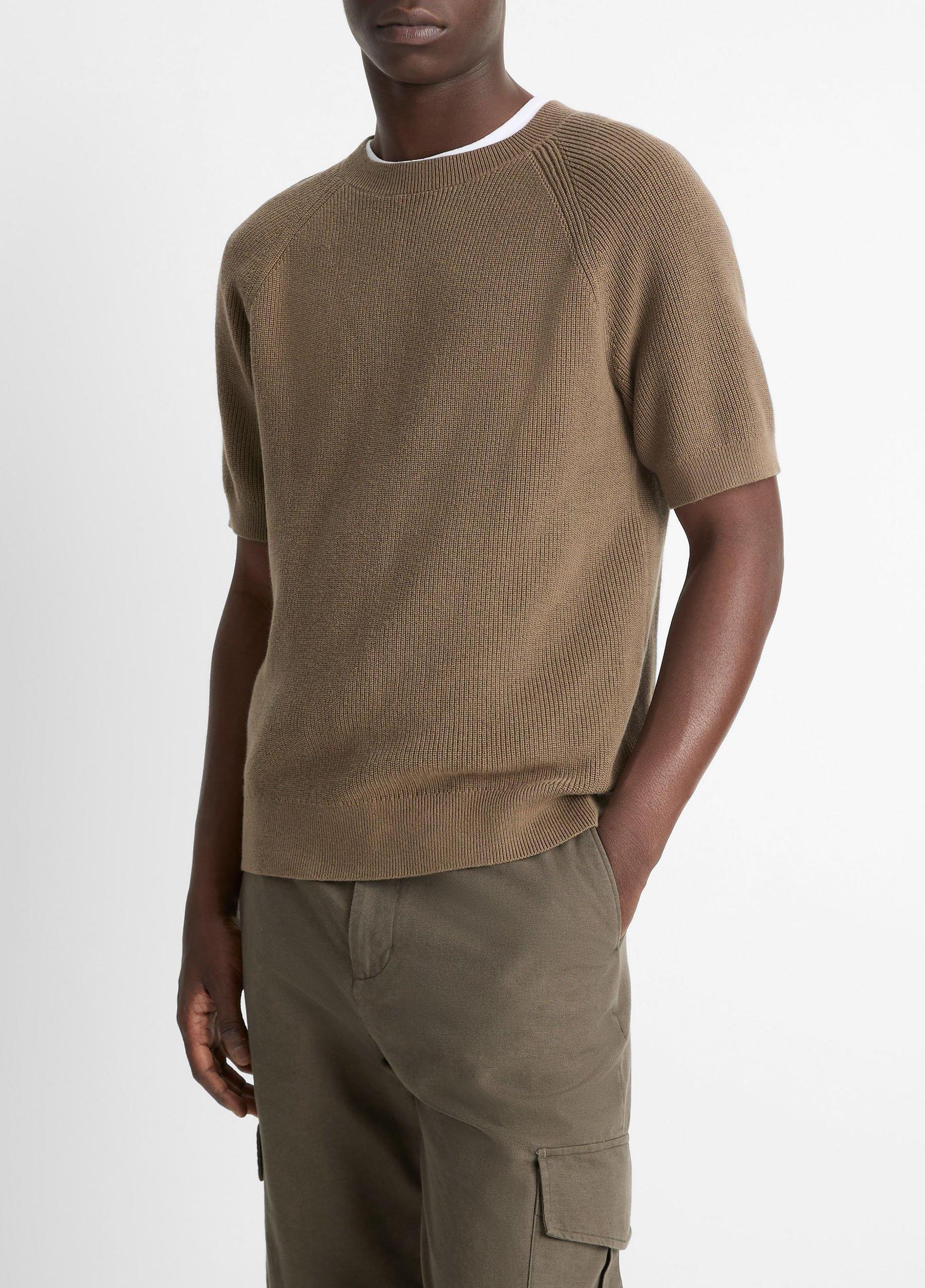 Cotton Short-Sleeve Sweater Product Image