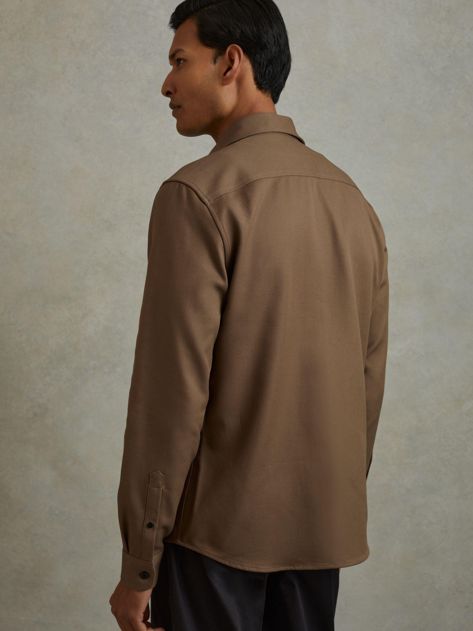 Cotton Canvas Overshirt in Tobacco Brown Product Image