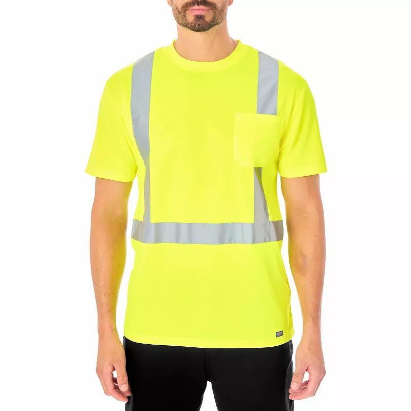 Men's Smith's Workwear Short Sleeve High-Visibility Reflective Safety Tee, Size: XXL, Black Product Image