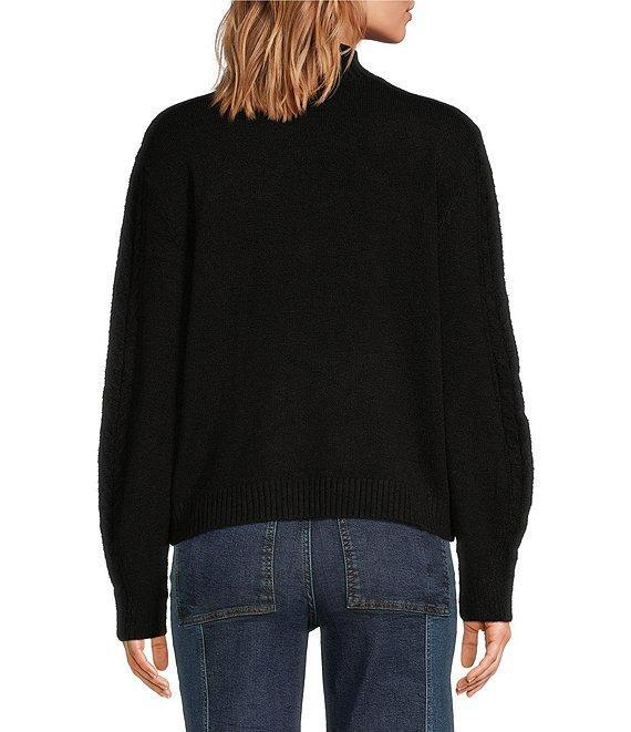 Chelsea & Violet Cameron Wool Blend Knit Mock Neck Long Sleeve Pullover Sweater Product Image