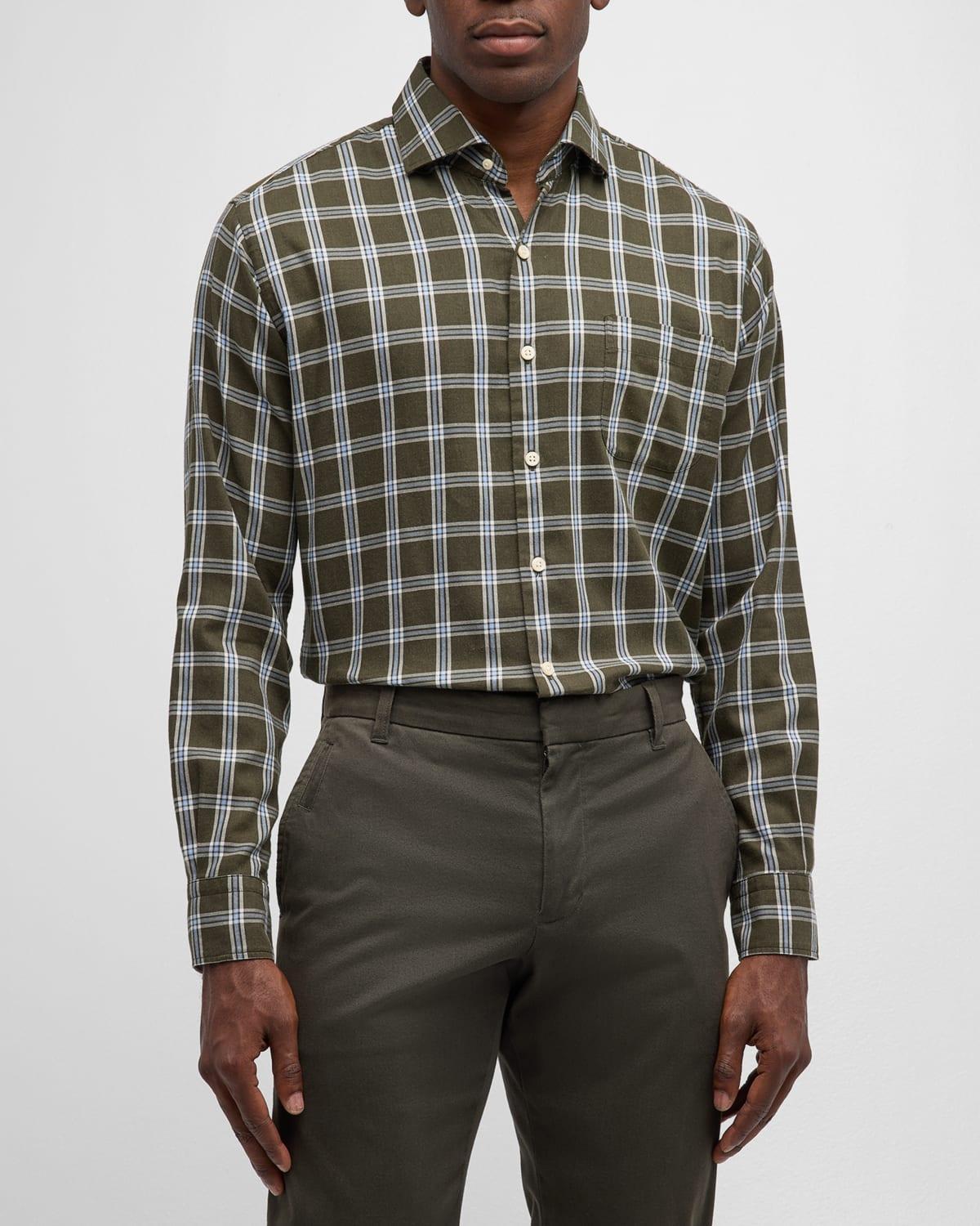 Men's Vernon Flannelite Check Sport Shirt Product Image