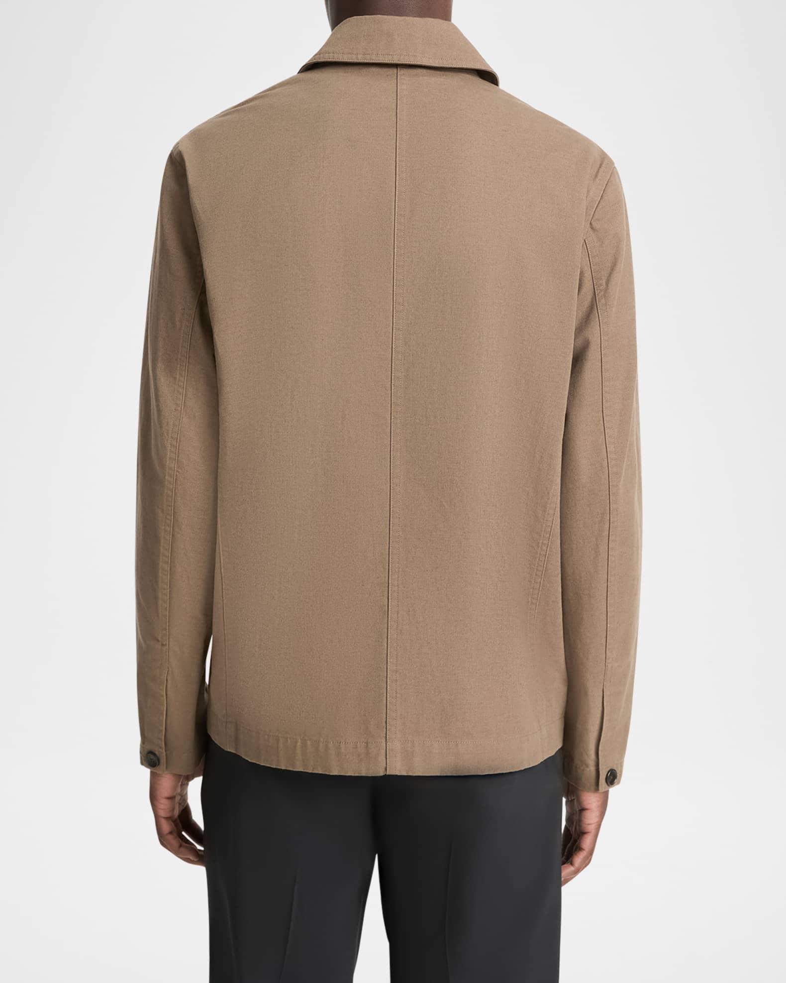 Men's Cotton-Linen Utility Chore Jacket Product Image