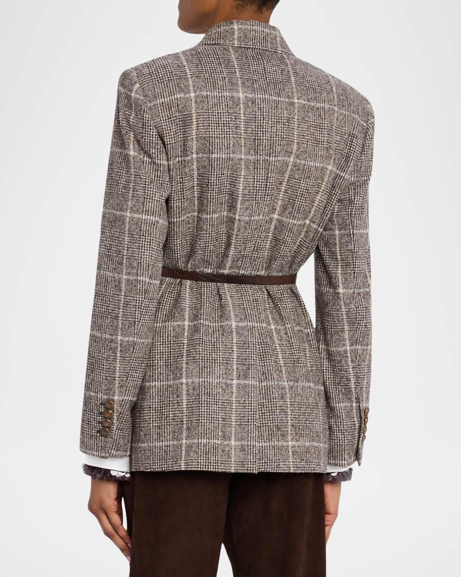Windowpane Double-Breasted Jacket Product Image