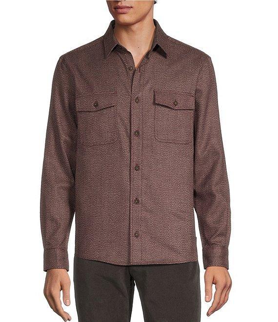 Rowm Long Sleeve 2 Pocket Jaspe Textured Button-Down Sport Shirt Product Image