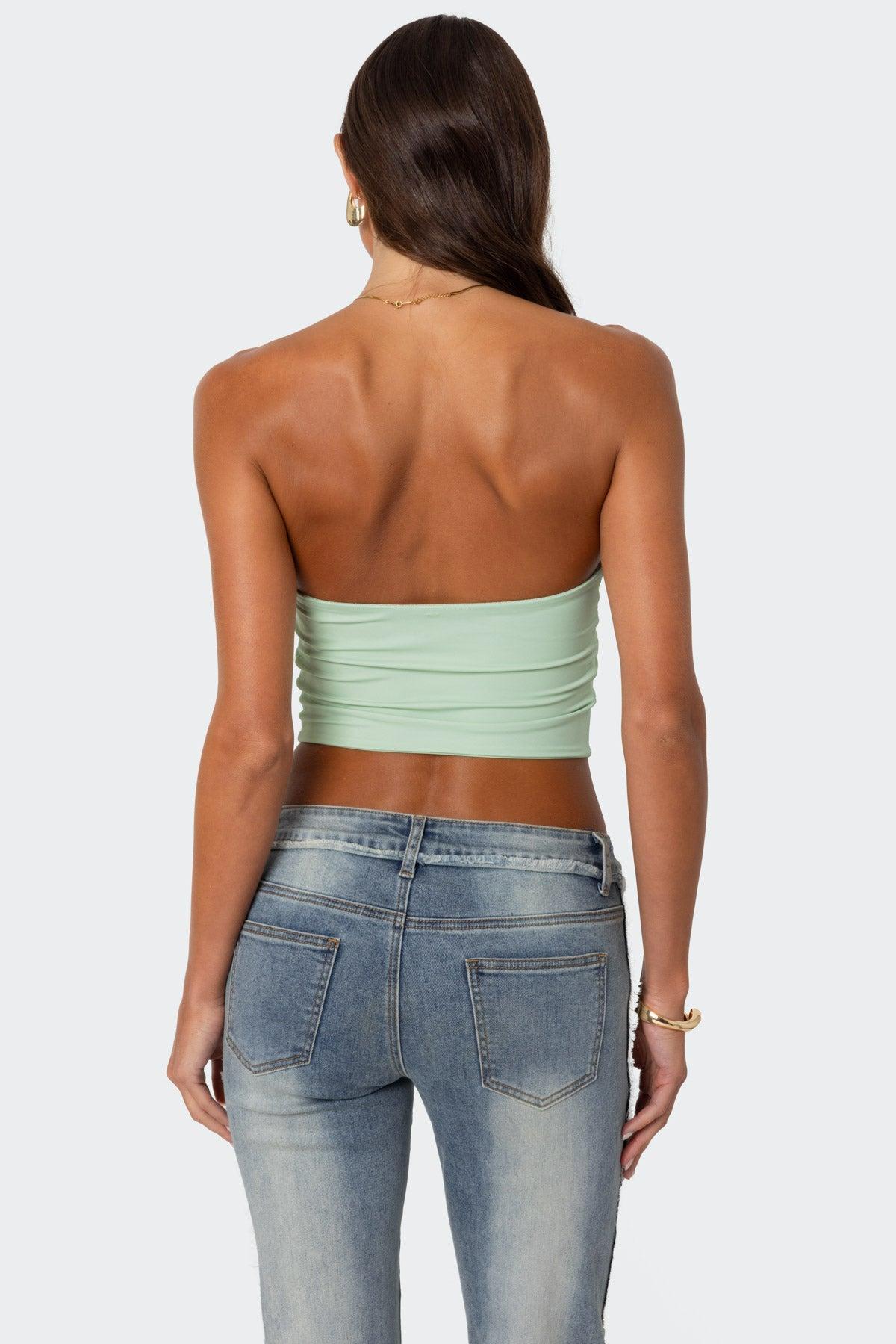 Cinched Strapless Triangle Top Product Image