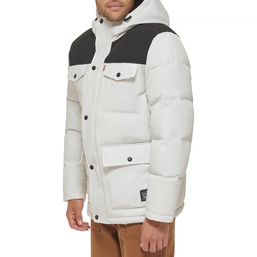 Men's Levi's® Four Pocket Hooded Parka, Size: XXL, White Product Image