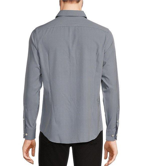 Murano Performance Stretch Slim Fit Circle Print Long Sleeve Woven Shirt Product Image