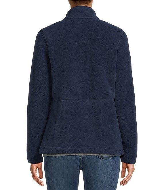 L.L.Bean Mountain Classic Stand Collar Long Sleeve Pocketed Fleece Knit Jacket Product Image