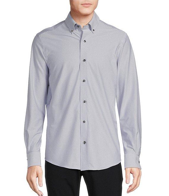 Daniel Cremieux Signature Label Stripe Luxe Stretch Long Sleeve Woven Shirt Product Image