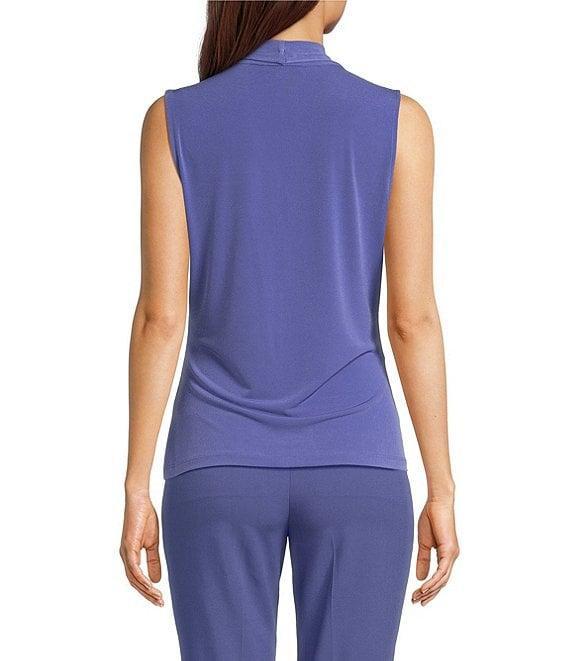 Calvin Klein Solid Matte Jersey V-Neck Sleeveless Fitted Cami Product Image