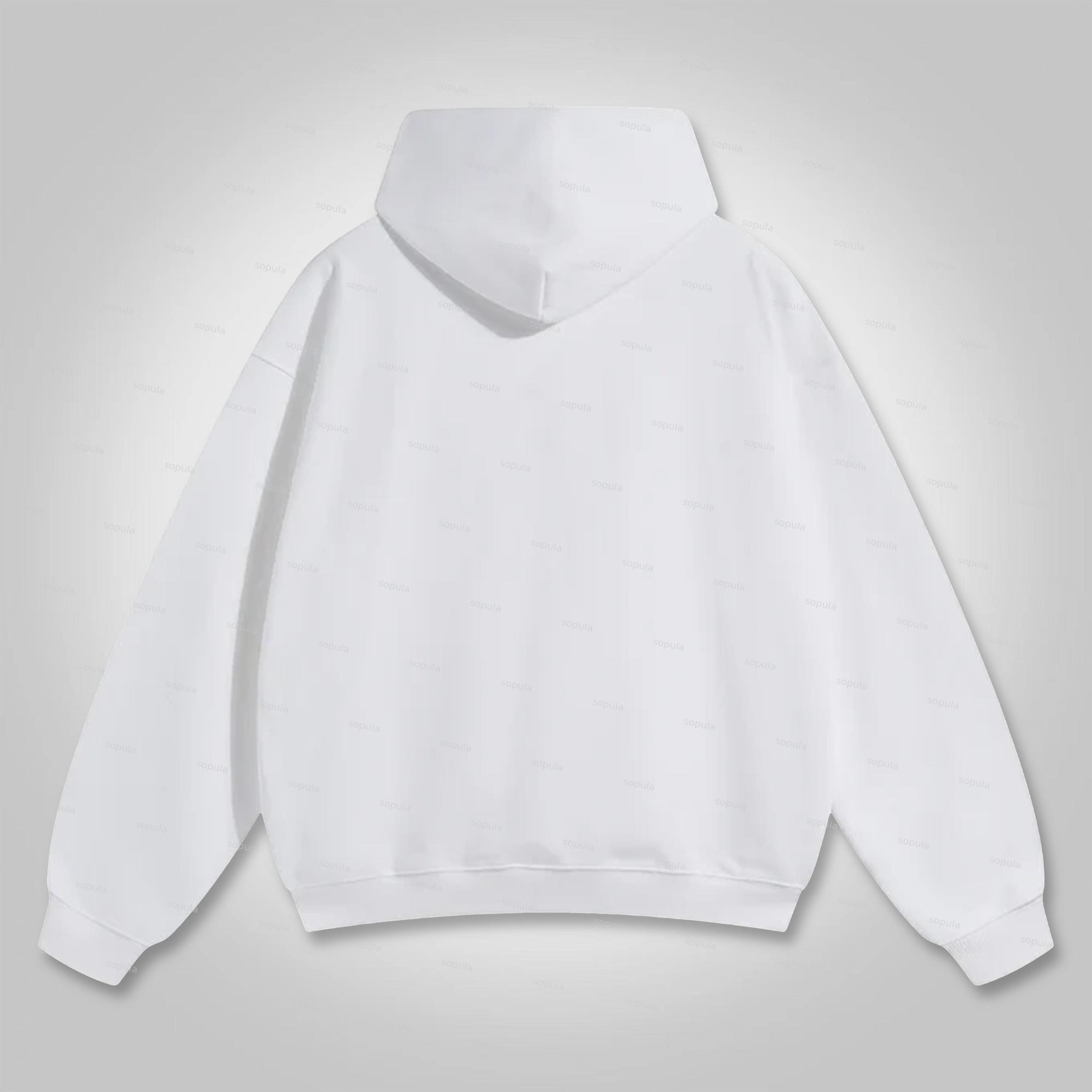 Fashion Peace In War Print Graphic Loose Hoodie Product Image