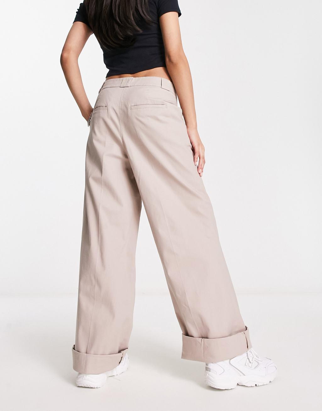 ASOS DESIGN oversized wide leg chino pants Product Image