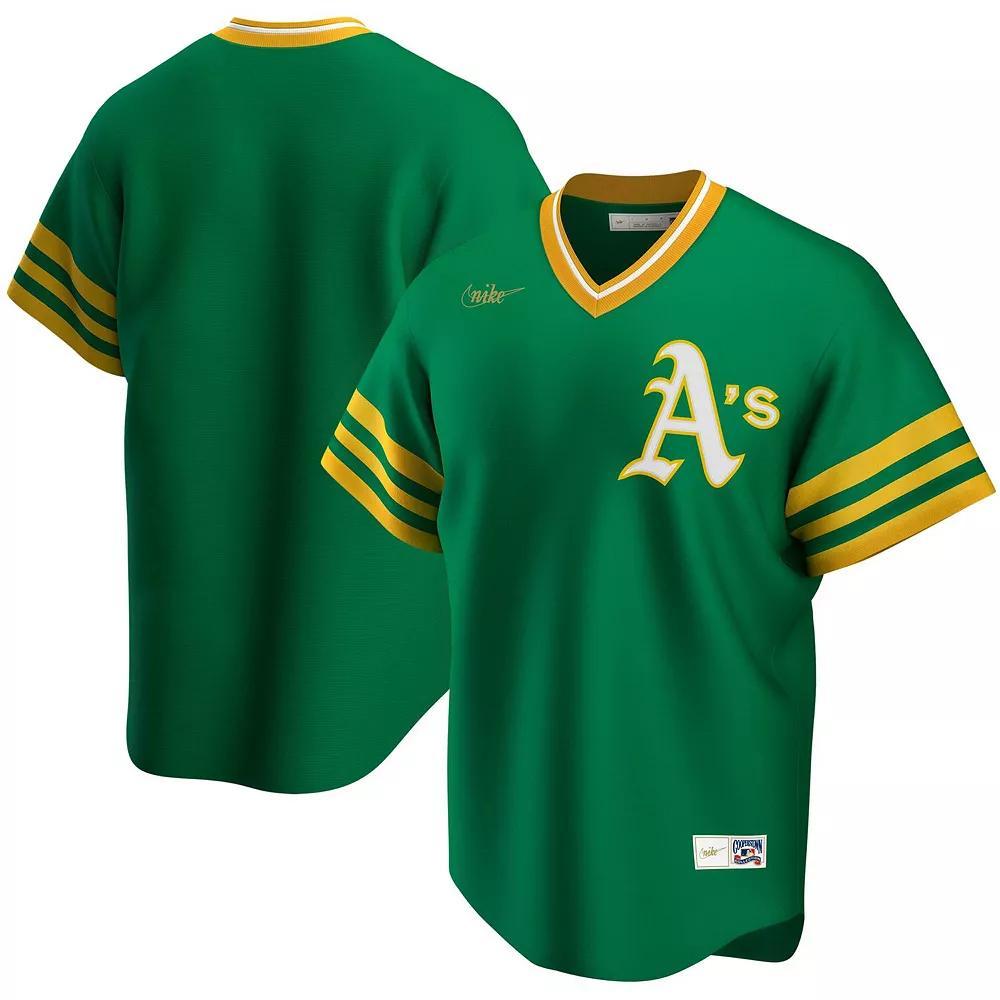 Men's Nike Kelly Green Oakland Athletics Road Cooperstown Collection Team Jersey,  Product Image